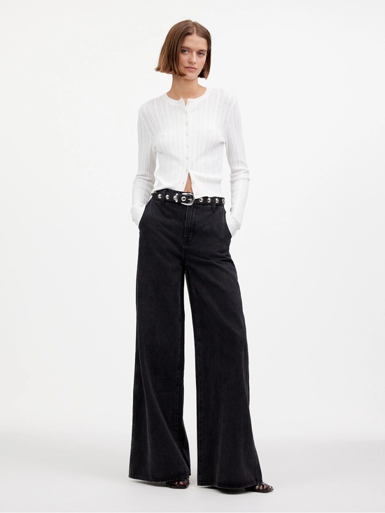 Madewell Denim - Madewell Wide Sweep Denim Trousers Bartholomew Sz 25